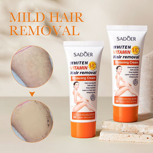 Crème dépilatoire douce pour femmes, prix de gros OEM SADOER, vitamine C, épilation permanente, beauté de la peau - Product Image 2