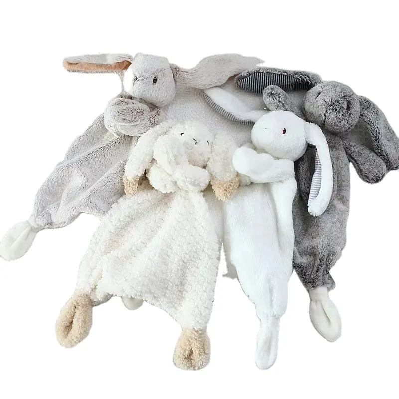 Bunny Animal Chăn An Toàn Mềm Bé Comforter Đồ Chơi Sang Trọng Doudou