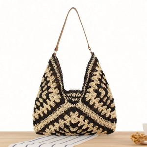 Sac de plage tressé en paille grande capacité pour femme – Vente en gros - Product Image 4