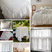 Tissu suisse blanc de dentelle de broderie nuptiale de dentelle de coton pour le décor à la maison de vêtement