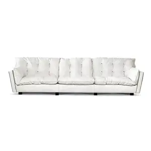 Design Style Möbel Schnitt Couch Sofas Neueste Luxushotel Wohnzimmer Couch Modern 3 Sitz Leder Weiß Wohn möbel Set