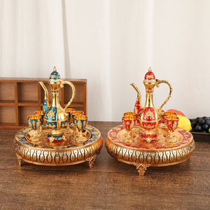 ชุดไวน์วินเทจสุดหรู สไตล์ยุโรป  วัสดุโลหะผสมสังกะสี  ชุดไวน์คลาสสิกแปดชิ้น - Product Image 3