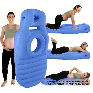 <span class=keywords><strong>Lit</strong></span> gonflable personnalisé en PVC floqué pour femmes enceintes, vente en gros directe d'usine, matelas de couchage portable et confortable - Product Image 1