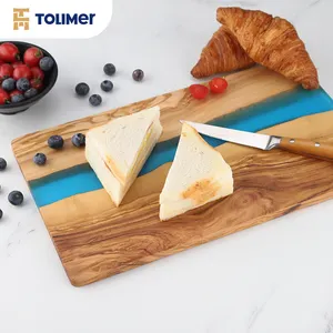 En gros Personnalisé Chaude Grande Taille Cuisine De Luxe Résine Époxy Conseil Olive Acacia Bois Planche À Découper