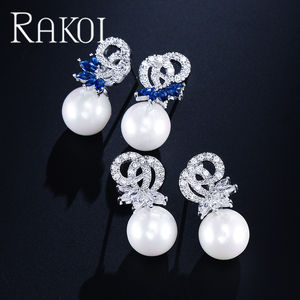 RAKOL EP126 Stud Pendientes de perlas Moda de mujer 2022 - Product Image 5