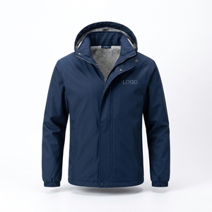 <strong>Fleece</strong> Lined PU Waterproof Men <strong>Work</strong> Jacket, Winter Custom OEM ODM <strong>Work</strong> Coat for Outdoor Working - Product Image 1