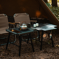 Table de thé carrée pliable en aluminium portable au design moderne et élégant pour 4 personnes, idéale pour le camping, les pique-niques, la cuisine, la plage - Century IGT1.5