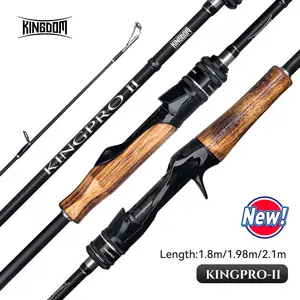 Kingdom KINGPRO II Spinning Rod 1.8m 1.98m 2.1m Two Section High Carton L ML M Power Casting Fishing Rod For Freshwater Fishing