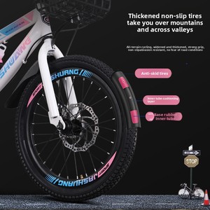 Bicicleta de Montaña para Niños y Niñas de 7 a 15 Años, Cuadro de Acero con Alto Contenido de Carbono, Frenos de Disco Dobles, Bicicleta Segura para Estudiantes - Product Image 4