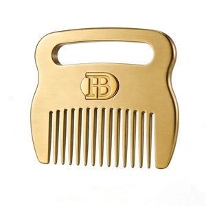 Peine para Barba de Aluminio Personalizado OEM para Hombre, Herramienta de Estilismo para Barbería, Peine para Barba de Acero Inoxidable de Alta Calidad CNC - Product Image 1