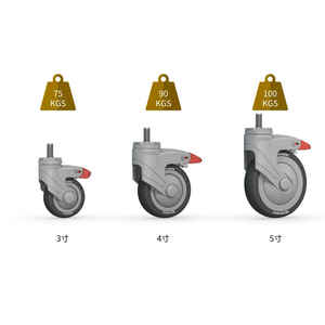 <span class=keywords><strong>Roulette</strong></span> médicale en plastique Win Screw 3 "4" 5 "Medical Instrument Trolley Anti-enchevêtrement Wheel Universal Wheel Brake - Product Image 3