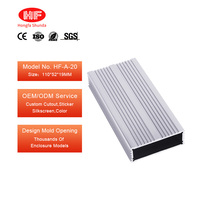 Boîtier de commande en alliage d'aluminium anodisé sur mesure OEM, indice de protection IP54 pour utilisation en extérieur, couleur argent, protection des cartes de circuits imprimés pour l'électronique