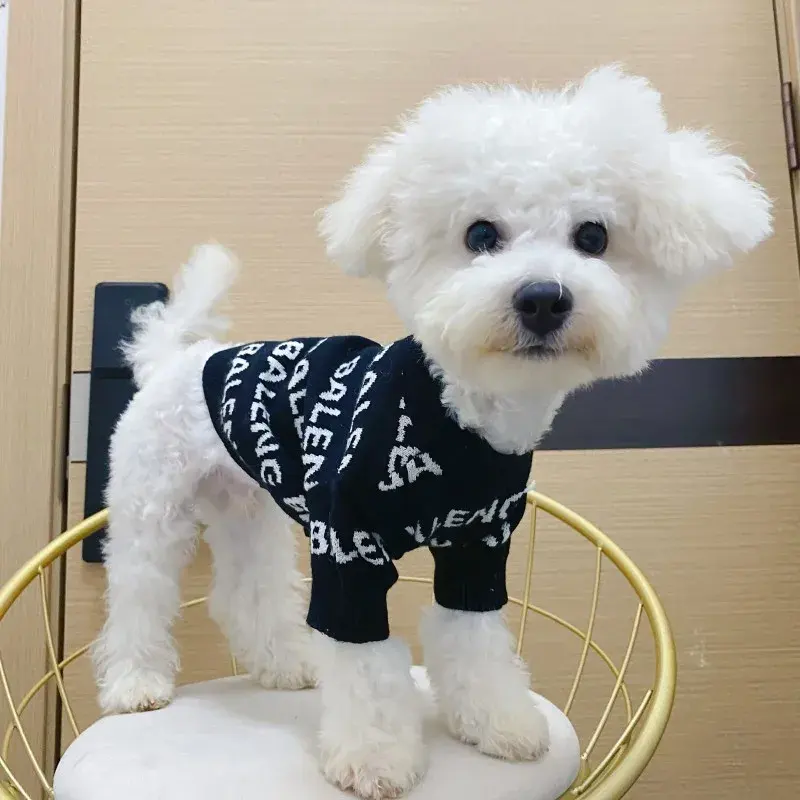 Dog Clothes Autumn and Winter Fashionable Sweaters Dog Cat Law Fight Pomeranian Cat Autumn and Winter Warm Tide Brand