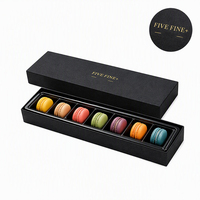 Boîte à chocolat en papier rigide bleu avec logo personnalisé, estampage à chaud en or/argent, finition gaufrée/découpée, boîte à collation de qualité alimentaire