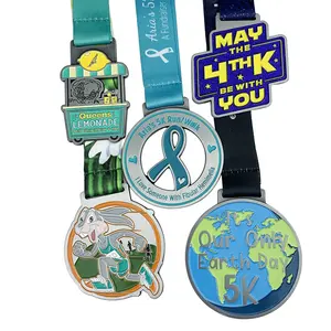 Customized Logo OEM Zinc 5K Running Medals Marathon Race Sport Run Custom Medal