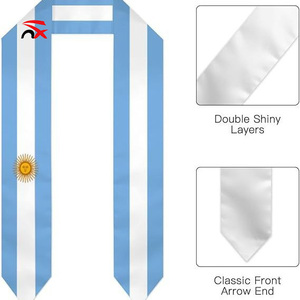 Chal de Graduación con Bandera Nacional Personalizada NUOXIN, Toga de Licenciatura, Cinta de Honor Académica para Decoración - Product Image 2