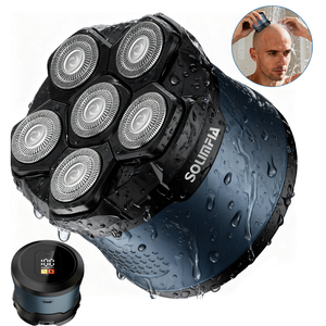 HT-965 <span class=keywords><strong>Tondeuse</strong></span> à <span class=keywords><strong>cheveux</strong></span> électrique à 6 têtes pour hommes-Sans fil, étanche, rechargeable, affichage LED - Product Image 4