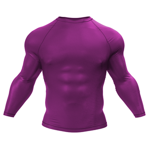 High Quality Compression Shirt Breathable <b>Tight</b> T Shirt Custom Logo Compression Shirts for Men Gym Workout Sportswear For Men - Product Image 3