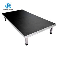 Scène mobile avec jambes réglables, 1 pièce, en aluminium, pour concerts, fête et festival, en promotion