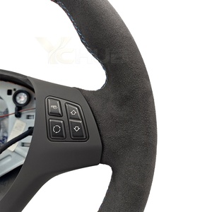 <span class=keywords><strong>Volant</strong></span> en cuir pleine fleur à rayures rouges et bleues, fond plat, pour <span class=keywords><strong>BMW</strong></span> Série <span class=keywords><strong>1</strong></span> et 3 E90 E91 E92 E93 M3 E82 E81 E87 E88 - Product Image 5