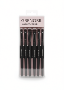 Grenobil Cosmetic Brush Set 6 Pieces Double-Ended Eyeshadow Applicator <b>Makeup</b> <b>Tools</b> - Product Image 1