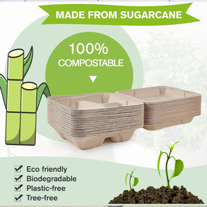 Envases de Comida para Llevar Desechables Biodegradables y Compostables 100%, Ecológicos y a Precio Económico, Tipo Concha - Product Image 3
