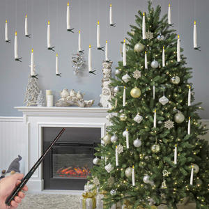 Nueva varita mágica cónica llama móvil luz parpadeante electrónica Halloween Navidad Año Nuevo velas flotantes decorativas Led - Product Image 3