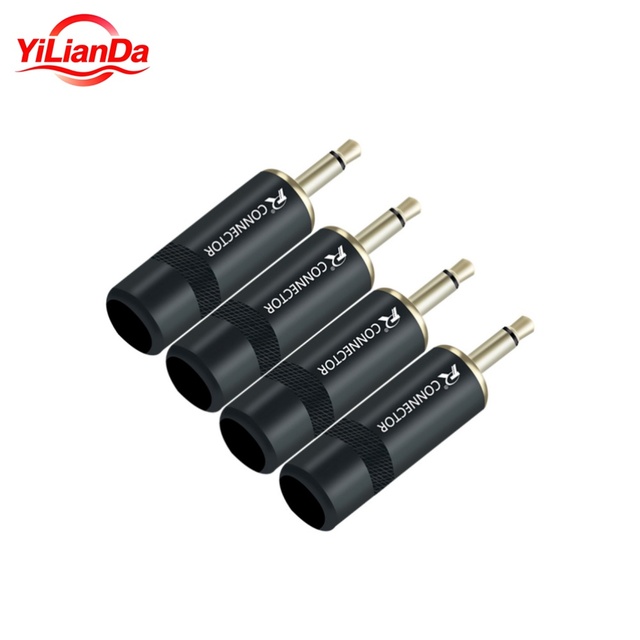 3.5mm TRS Male Plug for Electric Guitar Mixer AUX Speaker Audio Cable Wire Connector 1/4 Inch Audio Jack Mono Plug