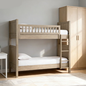 Cama litera infantil multifuncional de madera con diseño de muebles ocultos, escaleras, escritorio para computadora y almacenamiento. - Product Image 4