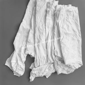 ผ้าทำความสะอาดใยฝ้าย ผ้าตัดเย็บ ผ้าเช็ดทำความสะอาด ผ้ารีไซเคิล 100 กก. ผ้าเช็ดทำความสะอาดจากเสื้อยืดสีขาว - Product Image 1