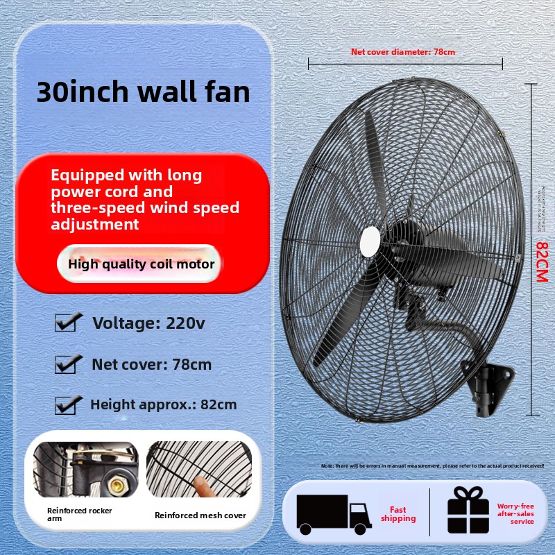 30-inch wall-mounted fan (three gears + shaking head)