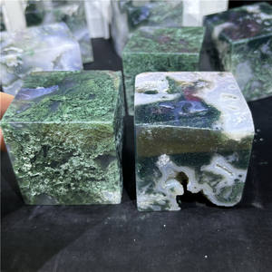 Vente en gros de cube d'agate mousse carrée de grande taille en cristal naturel pour la guérison et la méditation - Product Image 1