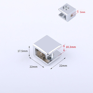 Hot Selling Custom Adjustable Steel Glass Shelf <b>Brackets</b> Semicircle Laminate Clamp for 5-12MM - Product Image 1