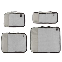 Organiseur de bagages personnalisé OEM ODM avec logo, cubes de rangement pour voyage, essentiels, ensemble de 4 cubes de compression pour voyage