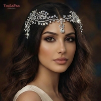 YouLaPan Peigne à cheveux exquis en cristal et strass, fait main, élégant, pour mariée, anniversaire, banquet, soirée dansante, HP991