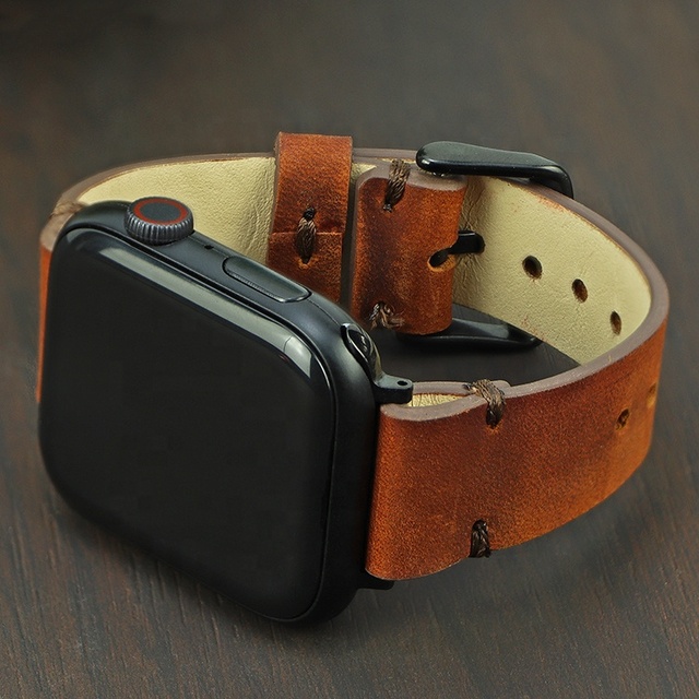 Wholesale Vintage Quick Release Wristband Replacement Band Correa De Reloj Personalized Custom Genuine Leather Watch Bands