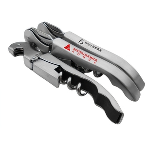 Pembuka Botol Anggur Profesional HXY Berkualitas Tinggi dengan Gagang Baja Tahan Karat Perak dan Sekrup Gabus untuk Promosi Anggur - Product Image 6