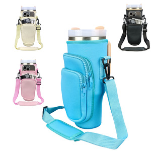 Borsa portatile per borraccia a tracolla a tracolla con borraccia per bambini copri tazza per acqua Cover protettiva per Thermos - Product Image 1