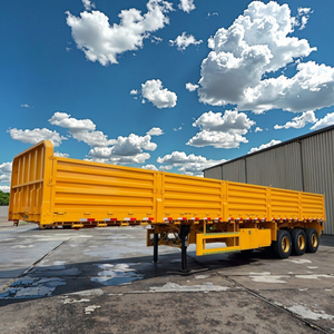 <span class=keywords><strong>LinAn</strong></span> 40FT 80 tonnes 3 essieux lit bas semi-remorque acier mécanique/Suspension pneumatique conteneur Standard paroi latérale taille personnalisable - Product Image 3