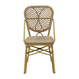 Silla de bistró francesa comercial con estampado de bambú natural para patio de mimbre PE tejida a mano para interior/exterior para porche, jardín - Product Image 2