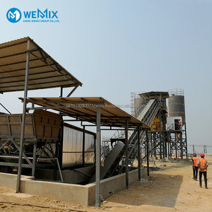 HZS mesin konstruksi tanaman Batching, stasiun pencampur beton 90 m3/h baru campuran siap produksi beton