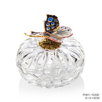 Pot en cristal européen créatif ornement de maison boîte à bijoux en céramique pour collations melon fruit anis étoilé pour décor de salon