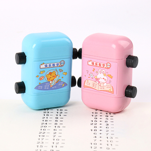 2 <span class=keywords><strong>en</strong></span> 1 rouleau réglable apprentissage des mathématiques Addition et soustraction mignonnes Enseignement aux enfants Tampon numérique pour la soustraction d'addition - Product Image 1