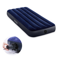 INTEX 64756 Familien-Größe 76cm X 1,91m X 25cm Feldbett Innen/Außen Aufblasbare Luftmatratze mit Integrierter Pumpe Möbel für Draußen