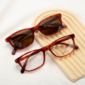 Gafas de acetato <span class=keywords><strong>retro</strong></span> con logotipo personalizado, monturas de gafas, gafas cuadradas con Forma de cara de diamante, a la moda - Product Image 2