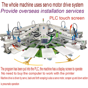 Machine d'impression sérigraphique automatique pour t-shirts, 8 couleurs, vente en gros - Product Image 1