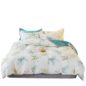 100% Cotton Fabric 4PCS Bedsheet Set Duvet Cover Bedding For Bedsheet/duvetcover/pillowcase/fittedsheet