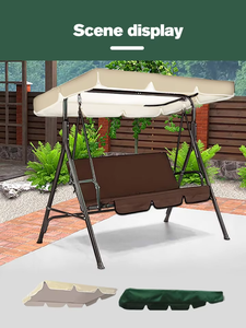 Pergola con Tettoia Impermeabile per Esterni, Gazebo, Sedia a Dondolo, Amaca, Seduta, Tenda Antipioggia per Giardino e Cortile - Product Image 3