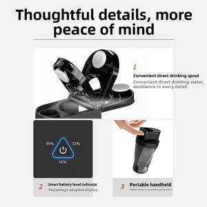 Nouveau mixeur portable sans fil rechargeable Ligkevan pour l'extérieur, petite <span class=keywords><strong>taille</strong></span>, grande capacité, 250W, lames en acier inoxydable autonettoyantes - Product Image 6