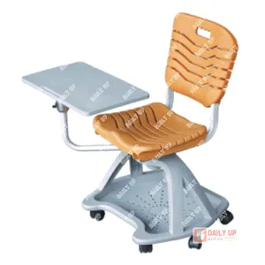 Hohe Schule Stuhl mit Moving Rollen Studie Stuhl mit Rechts oder Links Hand Tablet Vortrag Halle Klassenzimmer Stühle mit Schreiben pad